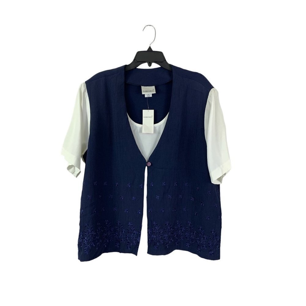Fashion Bug Women's Navy Blue Casual Top